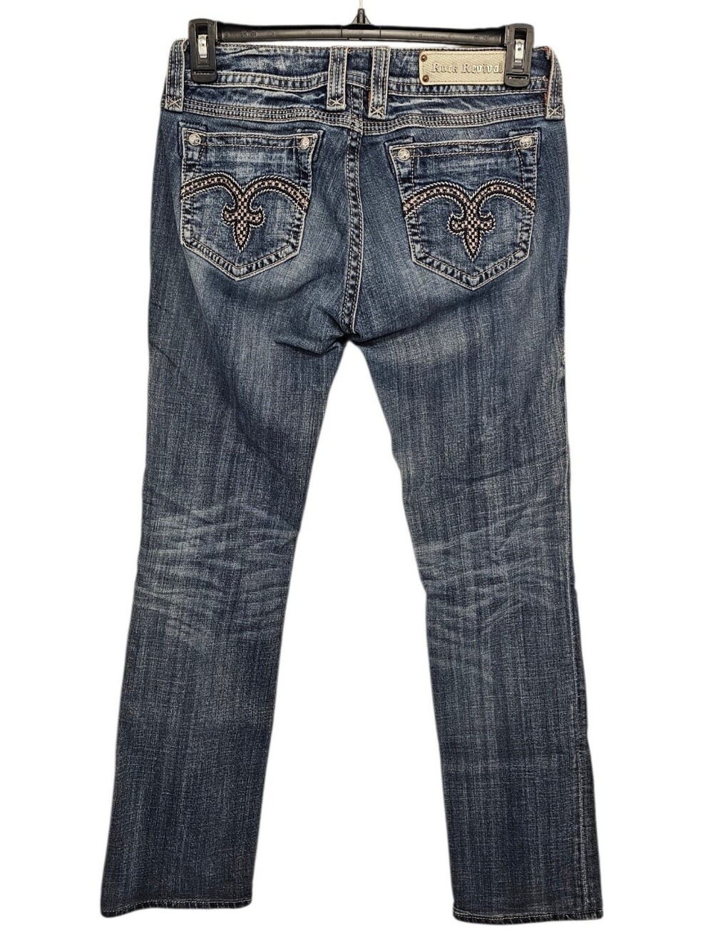 Rock Revival Alanis Dark Wash Embellished Back Pocket Jeans